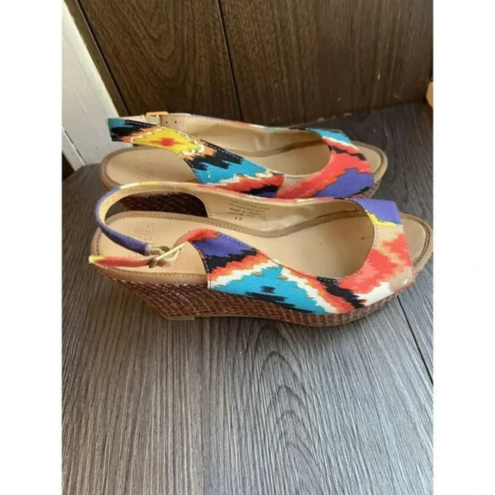 Mootsies Tootsies moliker women's size 6 M wedges woven‎ heels